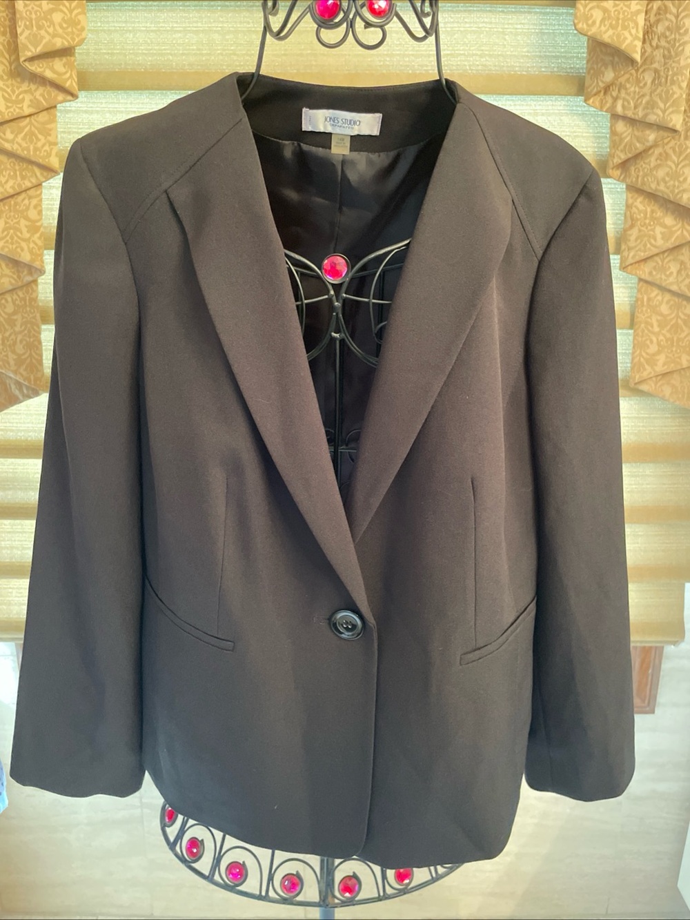 Jones Studio Separates Women’s Black Lined Long Sleeve Suit Jacket Size 14W